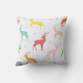 クリスマスのパターンには、トナカイ、鹿、柄がある。 クッション (裏面)