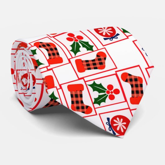 クリスマスのパターン ネクタイ (ロール)