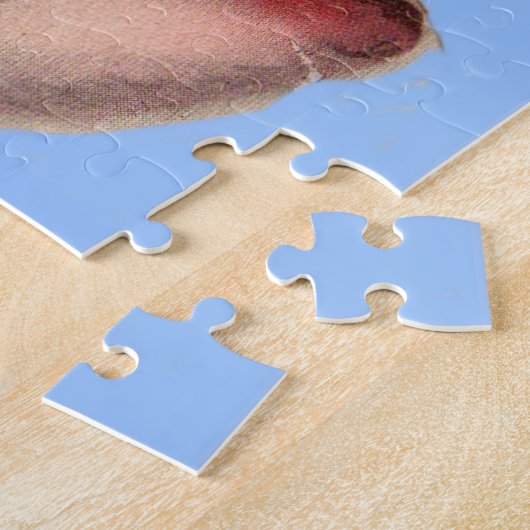 クリスマスのパッケージを配達する愛らしいメールの子猫 ジグソーパズル (側面)