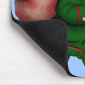 クリスマスのパッケージを配達する愛らしいメールの子猫 マウスパッド (コーナー)