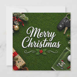 クリスマスのパッティンググリーンゴルフホリデー シーズンカード