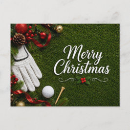 クリスマスのパッティンググリーンゴルフホリデー シーズンポストカード