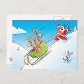 クリスマスのパニック シーズンポストカード (正面/裏面)