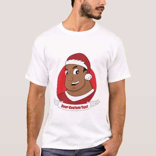 クリスマスのパパ/若い男性のキャラクター Tシャツ (正面)