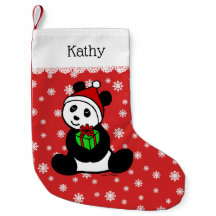 クリスマスのパンダのサンタの帽子