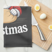 クリスマスのパン作りにお前が必要だ "I Knead You" キッチンタオル (四つ折り)