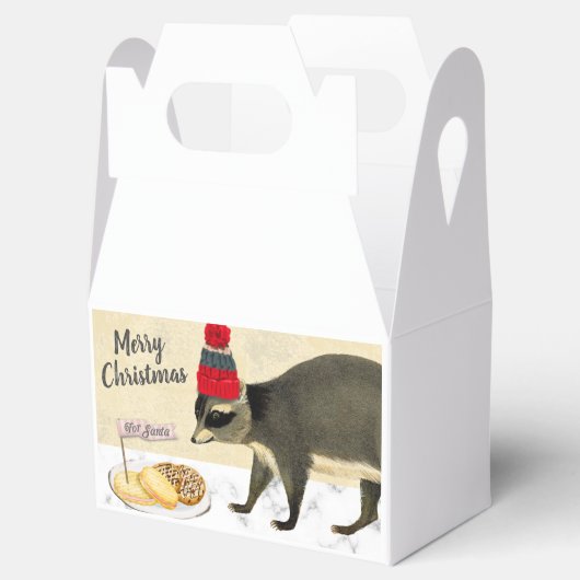 クリスマスのパーソナライズされた祝日のクッキーのトリートボックス フェイバーボックス (オープン)