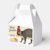 クリスマスのパーソナライズされた祝日のクッキーのトリートボックス フェイバーボックス (正面サイド)
