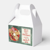 クリスマスのパーソナライズされた祝日のクッキーのトリートボックス フェイバーボックス (裏面サイド)