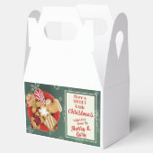 クリスマスのパーソナライズされた祝日のクッキーのトリートボックス フェイバーボックス (オープン)