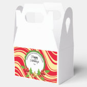 クリスマスのパーソナライズされた祝日のクッキーのトリートボックス フェイバーボックス (オープン)