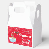 クリスマスのパーソナライズされた祝日のクッキーのトリートボックス フェイバーボックス (オープン)