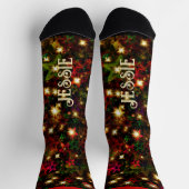 クリスマスのパーソナライズ名ノベルティギフト ソックス (上部)