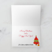 クリスマスのパーソナライズ2子供の写真 シーズンカード (内部)