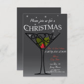 クリスマスのパーティの招待状のデザイン 招待状 (正面/裏面)