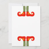 クリスマスのパーティの招待状の上のElfedを得よう 招待状 (裏面)