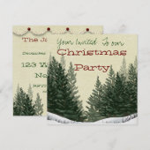クリスマスのパーティの招待状 招待状 (正面/裏面)