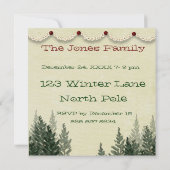 クリスマスのパーティの招待状 招待状 (裏面)