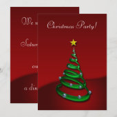 クリスマスのパーティの招待状 招待状 (正面/裏面)