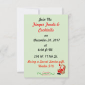 クリスマスのパーティの招待状 招待状 (裏面)