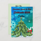 クリスマスのパーティの招待状 招待状 (正面/裏面)