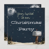 クリスマスのパーティの招待状 招待状 (正面/裏面)