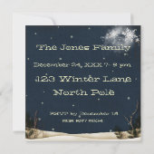 クリスマスのパーティの招待状 招待状 (裏面)