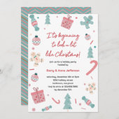 クリスマスのパーティーによく似て来た 招待状 (正面/裏面)