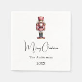 クリスマスのパーティーの口紅 スタンダードカクテルナプキン (正面)