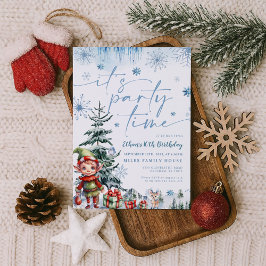 クリスマスのパーティーの誕生日の招待状 招待状