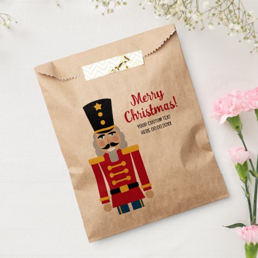 クリスマスのパーティーは、かわいいくるみ割りバッグを好む フェイバーバッグ (封をした状態)