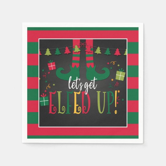 クリスマスのパーティーを楽しもう スタンダードカクテルナプキン (正面)