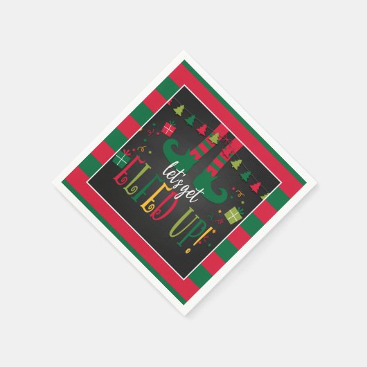 クリスマスのパーティーを楽しもう スタンダードカクテルナプキン (角)