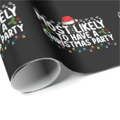 クリスマスのパーティー家族が最も多い ラッピングペーパー (ロールコーナー)