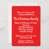 クリスマスのパーティー来トナイの招待状 招待状 (裏面)