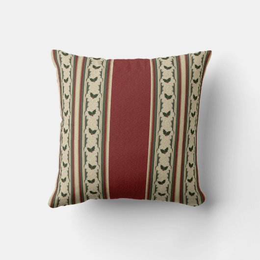 クリスマスのヒイラギおよびクランベリーの赤の装飾用クッション クッション (裏面)