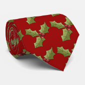 クリスマスのヒイラギのタイ ネクタイ (ロール)