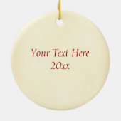 クリスマスのヒイラギのモノグラムW セラミックオーナメント (裏面)