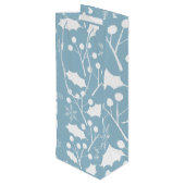 クリスマスのヒイラギの葉および果実 ワインギフトバッグ (裏面アングル)