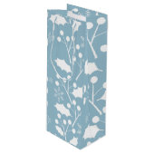 クリスマスのヒイラギの葉および果実 ワインギフトバッグ (正面アングル)