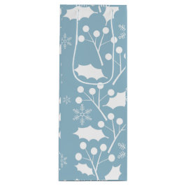 クリスマスのヒイラギの葉および果実 ワインギフトバッグ