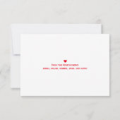 クリスマスのヒイラギの赤い休日のサンキューカード サンキューカード (裏面)