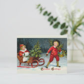 "クリスマスのヒイラギ"の家に持って来ます郵便はがき シーズンポストカード (スタンド正面)