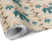 クリスマスのヒイラギ ラッピングペーパー (ロールコーナー)