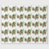 クリスマスのヒイラギ ラッピングペーパー (フラット)