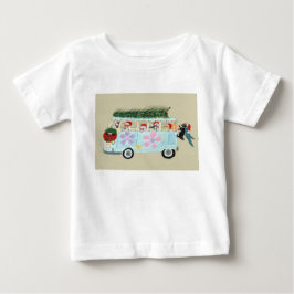 クリスマスのヒッピーバンに乗ったクレイジーキャッツ ベビーTシャツ