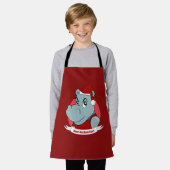 クリスマスのヒッポ漫画 エプロン (着用した状態)