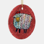 クリスマスのヒツジの木のオーナメント セラミックオーナメント (右)