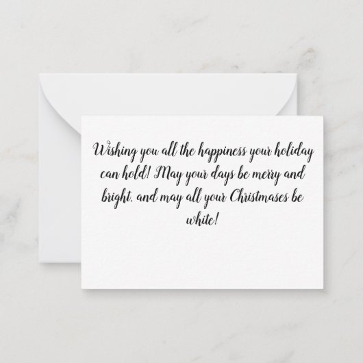 クリスマスのビクトリアンな街 ノートカード (裏面)