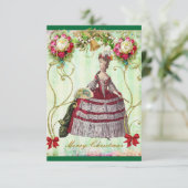 クリスマスのビクトリアンなMarieの財布カード 招待状 (スタンド正面)